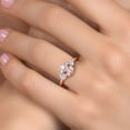 thumbnail image 4 of Gem Stone King 18K Rose Gold Plated Silver Peach Nano Morganite and Lab Grown Diamond Engagement Ring for Women | 2.54 Cttw | Oval 9X7MM | Gemstone October Birthstone | Size 5, 4 of 6