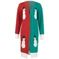 thumbnail image 2 of Cardigans Ouverts à Manches Longues pour Femmes Grande Taille Chandail de Noël Moelleux en Tricot Doux, 2 of 4