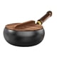 thumbnail image 2 of Sartén wok para cocinar china, wok, utensilios de cocina, sin revestimiento, mango de madera, para freír a gas 20 centímetros, 2 of 9