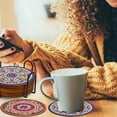 thumbnail image 6 of Niyofa 8Pcs DIY Diamond Coasters Kit with Holder 4 Inch Rhinestone Painting Coasters Reusable Diamond Drawing Cup Mat Colorful Crystal Art Painting Cup Pad Crafts for Kid Adult Beginner, 6 of 8