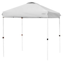 Patiojoy 6.6' x 6.6' Pop-up Canopy Tent Outdoor Camping Sun Shelter w/ Portable Roller Bag & 4 Weight Bags Grey