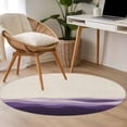 thumbnail image 4 of Round Rugs 4Ft, Purple Beige Ombre Round Area Rug Washable Indoor Throw Carpet, Minimalist Ocean Waves Linen Soft Non Slip Circle Rug for Kitchen Nursery Room Home Decor Aesthetic, 4 of 8