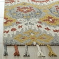 thumbnail image 4 of SAFAVIEH Suzani Jimmy Southwestern Wool Runner Rug, Grey/Gold, 2'3" x 8', 4 of 6