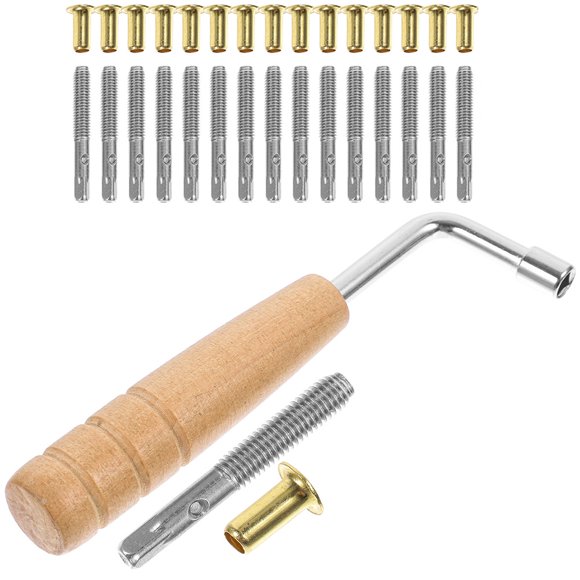 Milisten 1Jgo Accesorios Para Afinar Lyre Harp Con Clavos Metálicos Y Llave L Sencilla