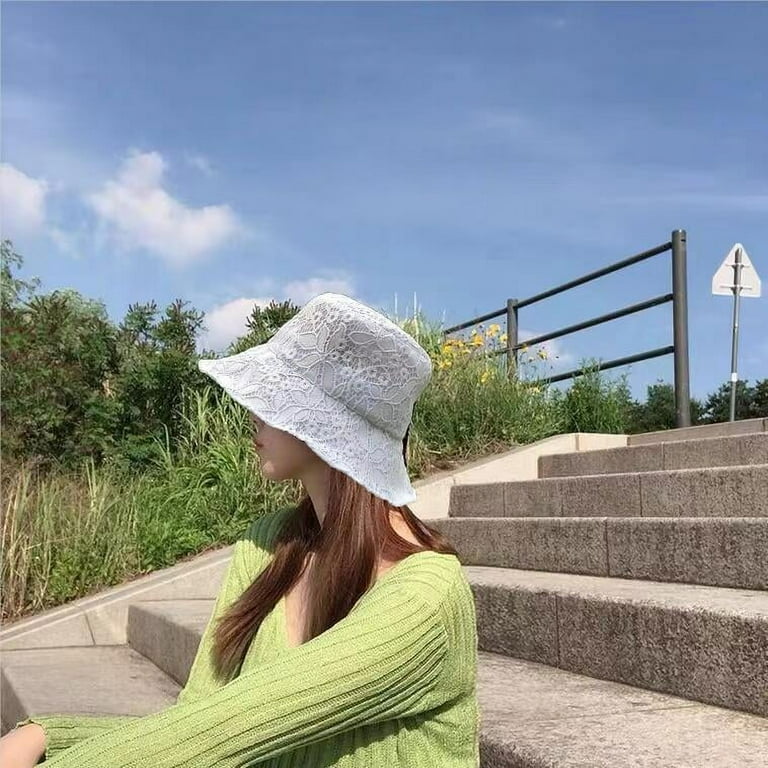 Transparent Japanese Straw Hats COCOpeaunt Women Panama Lace