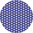 thumbnail image 1 of Ahgly Company Tapis Rond Lavable en Machine Intérieur Denim Bleu Foncé, 4 Pieds Rond, 1 of 7