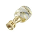 thumbnail image 4 of Aspen Creative 24024-22, Clear with Yellow Line Glass Lamp Finial in Copper, 2" Height, 2 Pack, 4 of 9