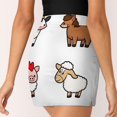 thumbnail image 5 of Cute Farm Animals Women's Shorts Non-Slip Single Pocket A-line Trouser Skirt Summer Shorts Casual Shorts for Women, 5 of 7