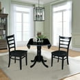 thumbnail image 6 of 42 in Dual Drop Leaf Table with 2 Ladder Back Dining Chairs - 3 Piece Dining Set, 6 of 8