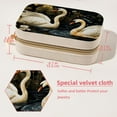 thumbnail image 5 of Swan Velvet Portable Jewelry Organizer with Removable Compartment - Necklace Holder and Gift Box, 5 of 7