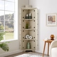 thumbnail image 4 of Leumius 4-Tier 72" Corner Kitchen Pantry Storage Cabinet with 8 Doors Tall Storage Cabinet, Corner Cabinet and Shelves, Bookshelf Cabinet for Bathroom, Living Room, Kitchen White, 4 of 8