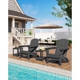 thumbnail image 2 of Chaises Adirondack Pliantes pour Meubles de Patio, Chaises d'Extérieur en Plastique HDPE à Texture Bois 380 Lb et Résistantes aux Intempéries pour Foyer, Terrasse, Patio, Piscine, Cour Arrière Noir, 2 of 7