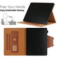 thumbnail image 2 of for iPad Pro 11 Inch 5th Generation 2024 PU Leather Wallet Case, with Card Pocket/Pencil Holder/Typing Angle Auto Sleep/Wake for iPad Pro 11 2024 Vegan PU Leather Magnetic Cover, Brown, 2 of 7