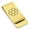Gold, variant on Stainless Steel Sacred Geometry Egg of Life Classic Slim Money Clip Credit Card Holder