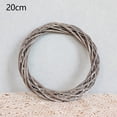 thumbnail image 1 of Christmas Rattan Ring Wreath Wicker Vine Garland Hanging Wedding Grey Wreath, 1 of 4