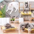 thumbnail image 5 of 1 juego (color) Cama para mascotas de lona de madera maciza Cama para perros Cama para gatos Hamaca cuadrangular para mascotas y gatos Cama de madera lavable desmontable, 5 of 5