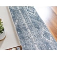 thumbnail image 6 of Rugs.com Oregon Collection Rug – 12 Ft Runner Light Slate Blue Low-Pile Rug Perfect For Hallways, Entryways, 6 of 9