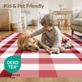 thumbnail image 4 of ODIKA 9'x12' Washable Area Rug Non-Slip, Chair-Friendly Plaid Grid Farmhouse Decorative Checked Checkered Striped Christma for Dining Room, Basement, Large Office, 4 of 7