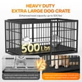 thumbnail image 6 of Aukfa 61" Extra Long Indestructible Dog Crate with Comfy Dog Pad for Large Dogs, Heavy Duty Steel Escape Proof Kennel, 2 Door&Removable Tray, 6 of 10