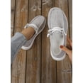 thumbnail image 3 of Women Casual Loafers Slip-On Comfortable Flat Lightweight Shoes Low-Cut Breathable Canvas Shoes For Everyday Wear, 3 of 7