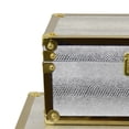 thumbnail image 2 of Jito Decorative Jewelry Box Set of 2, Abstract Pattern, Silver Gold, 2 of 6