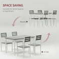 thumbnail image 3 of 5 Piece Dining Table Set, Dining Table and Chairs Set for 4, Kitchen Table Set for Dining Room Kitchen Apartment, Gray, 3 of 7