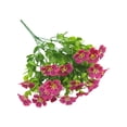 thumbnail image 2 of Faux Flowers, Artificial Petunia Bouquet Hanging Vine Flowers Fake Petunia Stems for Outdoor Spring Decor Realistic Multicolor Maintenance-Free Porch Patio Accents Red 1Pcs, 2 of 8