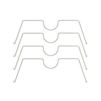 HSS Steel Wire Shelf Divider, Fits on 14" Deep Wire Shelf, Chrome, 4-Pack, Hardware