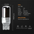 thumbnail image 1 of 6Pcs Chrome 7440 T20 144SMD Canbus Error Free LED Lamp Bulb Turn Signal Light, 1 of 7