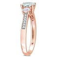 thumbnail image 3 of Everly Women's Created Sapphire and Aquamarine 10K Rose Gold Engagement Ring, 3 of 8