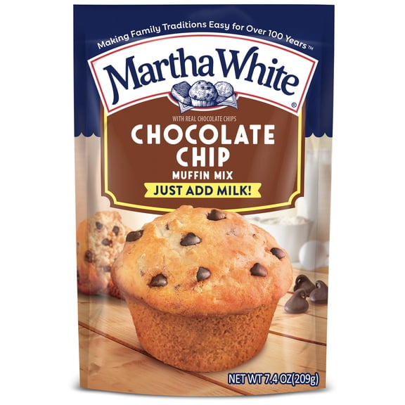 Pack Of 3 Martha White Chocolate Chip Muffin Mix, 7.4 oz (Package May Vary)