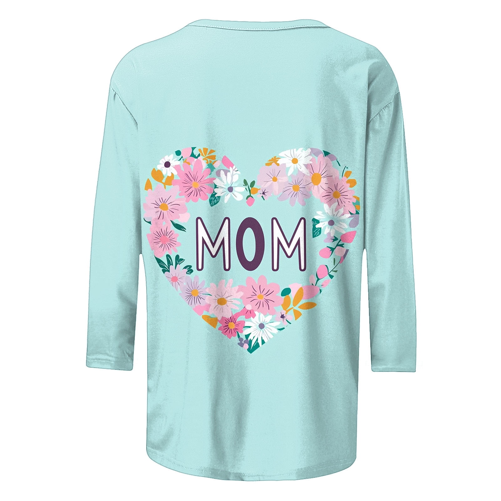 Funny Mama Letters Print T-Shirt For Women - Casual Short Sleeve Graphic Tee, Pink, X-Large