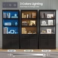 thumbnail image 5 of IDEALSOUL Storage Sideboard, 71" Display Cabinet with 5-Tier Shelves, Curio Cabinet for Office, Study, Kitchen, Living Room, 5 of 19