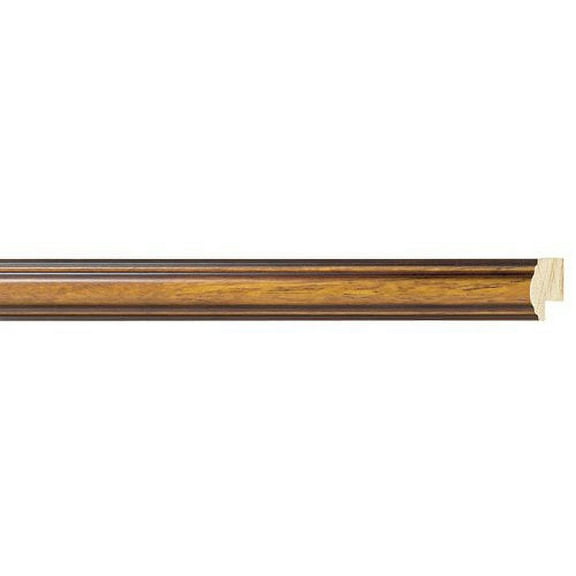 Picture Frame Moulding (Wood) 18Ft Bundle - Traditional Walnut Finish - 0.75" Width - 3/8" Rabbet