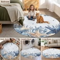 thumbnail image 5 of Blue Starfish Coastal Round Area Rug 3.3Ft Washable Circle Rugs for Dining Room Table, Eucalyptus Summer Nautical Shell Non-Slip Carpet Floor Mats Indoor Outdoor Carpet Runner Aesthetic Home Decor, 5 of 8
