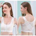 thumbnail image 6 of Womens Bras 3PC Front Closure Compression Bras For High Sports Everyday Sport Bras for Women White L, 6 of 8