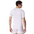 thumbnail image 3 of SCHIESSER Hombres Camiseta de 1/2 brazo Paquete de 2 - Chaqueta, camiseta interior, algodón esencial, costilla fina Blanco 2XL (XX- Large), 3 of 4