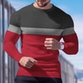 thumbnail image 4 of Mens Waffle Long Sleeve Shirt Crew Neck Thermal Underwear Casual Pullover Knit Fitness Loungewear Top, 4 of 5