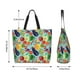 thumbnail image 5 of Balery Vegetable Bolsa Tote Estilo Estético con Cremalleras, Bolsa de Hombro, Bolsa de Compras Grande y Plegable, 5 of 8