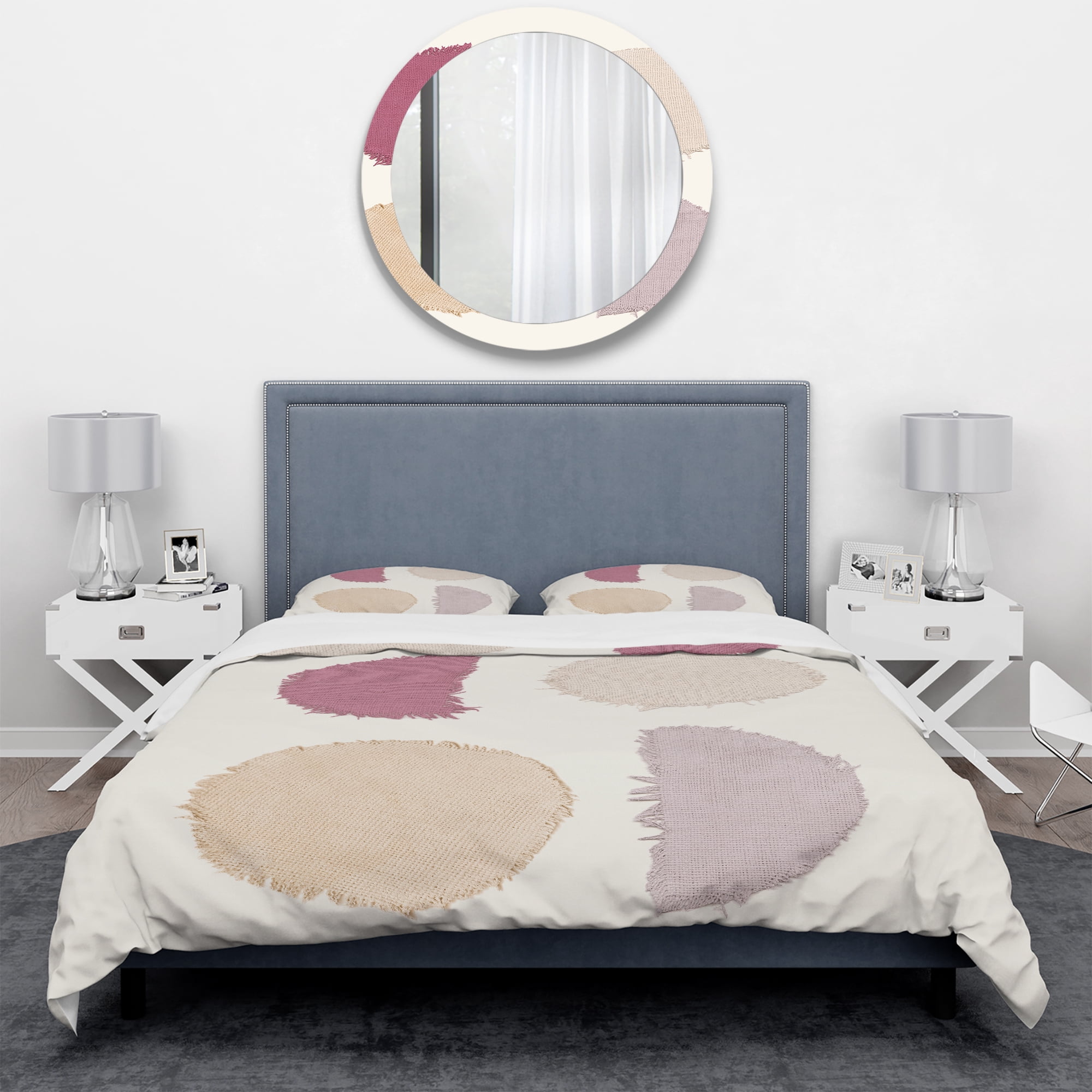 Designart 'Unique Beige Circle Designs II' Geometric Duvet Cover Set