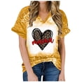 thumbnail image 2 of Fiudx Camisas de Mujer Top de Manga Corta con Estampado Degradado para Mujer, Top Sexy de Verano con Cuello En V y Estampado Regular para El Día Del Mes, 2 of 6