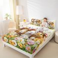 thumbnail image 4 of Manfei Guinea Pig Sheet Set Twin,Pet Animal Bedding Sets Twin Size,Colorful Flower Daisy Twin Sheet Sets,Super Cozy Bedroom Decoration,3pcs, 4 of 7