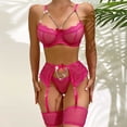 thumbnail image 2 of Sexy mujer Babydoll ropa interior encaje Bowknot perspectiva ropa de dormir íntima Tanga con liga conjunto de lencería Fridja  nalpqowj42032, 2 of 9
