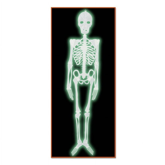 Beistle Pack of 12 Spooky Nite-Glo Jointed Skeleton Halloween Decorations 4'