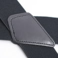 thumbnail image 3 of Men Suspenders Men Braces Supports Elastic Adjustable Pants Straps Black 50MM Wide, 3 of 6
