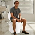 thumbnail image 4 of BotaniNest Portable Indoor Outdoor Commode W/Detachable Inner Removable Paper Holder Included Brush & Trash Lightweight Compact For Camping Boat Van Emergency, 4 of 4