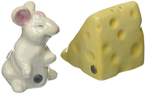 Mouse and Cheese Salt and Pepper Shakers 