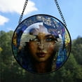 thumbnail image 2 of Customized Ethiopian Woman Stained Glass, Ethiopian Woman Glass Panel Sun Catchers Pretty Gifts, Ethiopian Woman Decoration for Home Garden Christmas Party Wedding RwR5fR, 2 of 5