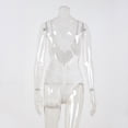 thumbnail image 2 of Women One Piece Lingerie Deep V Teddy Sexy Lace Bodysuit Open Back S-XXL (White M), 2 of 8