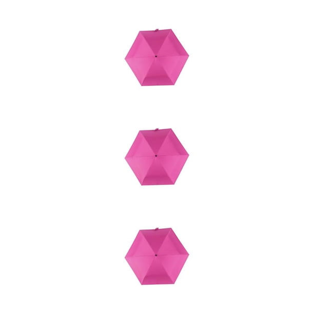 Toystoory Paraguas portátil ligero con rotación para protección solar Paraguas plegables a prueba de viento rosa rojo Type1 NO1